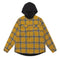 Camisa Colorblock Xadrez Estilo Europeu Americana com Capuz
