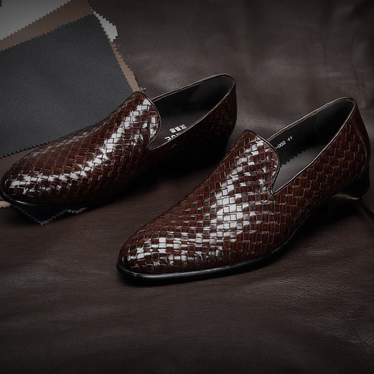 Zapatos de Cuero Tejido para Hombre - Calzado Empresarial Premium - Image 10