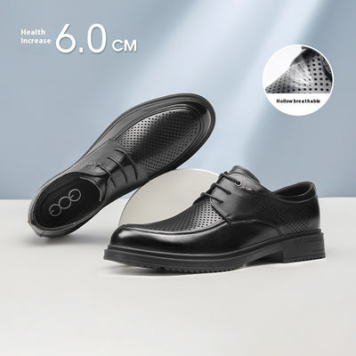 Zapatos Derby de Cuero Genuino con Alzas de 8cm para Hombre - Calzado Formal Ejecutivo - Image 7
