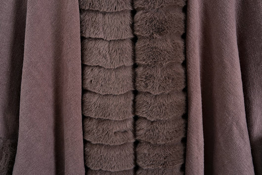 Abrigo de Punto Oversized con Cuello de Conejo Artificial - Image 35