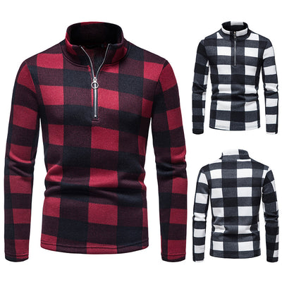 Suéter Camiseta Cuello Alto con Cierre de Cremallera para Hombre - Image 11
