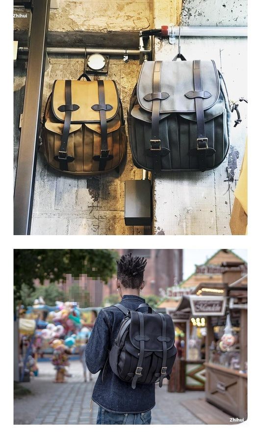 Mochila Retro Americana de Lona Encerada Premium - Image 10