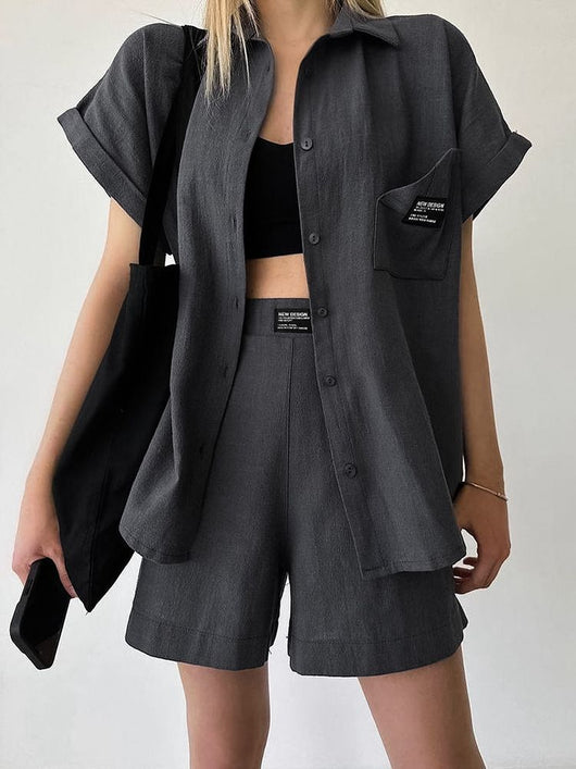 Conjunto Casual Mujer: Blusa Manga Corta y Shorts - Image 16