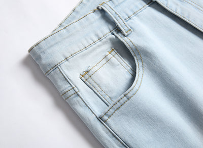 Jeans Slim Fit Azul Claro con Roturas - Image 18