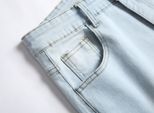 Jeans Slim Fit Azul Claro con Roturas - Image 18