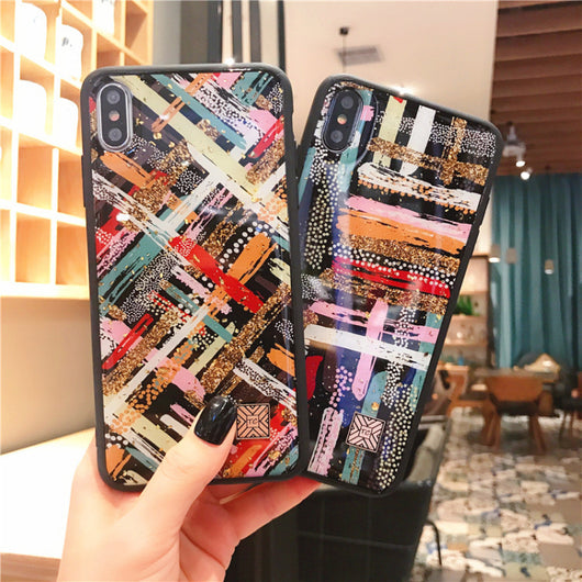 Funda Móvil con Diseño de Rayas Diamante y Onda Puntillada - Image 52
