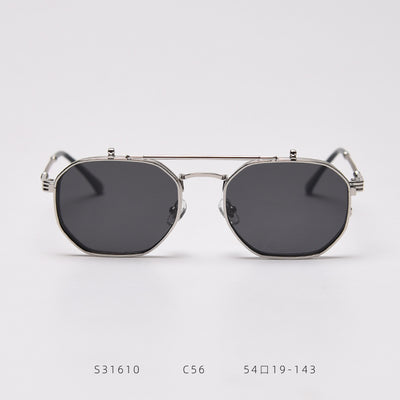 Gafas de Sol Polarizadas Retro Metal Flip - Image 3