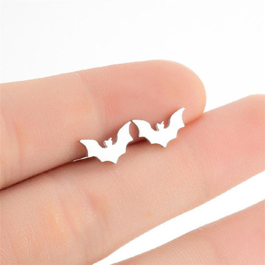 Aretes de Murciélago de Halloween en Acero Inoxidable Pequeños Animales - Image 9