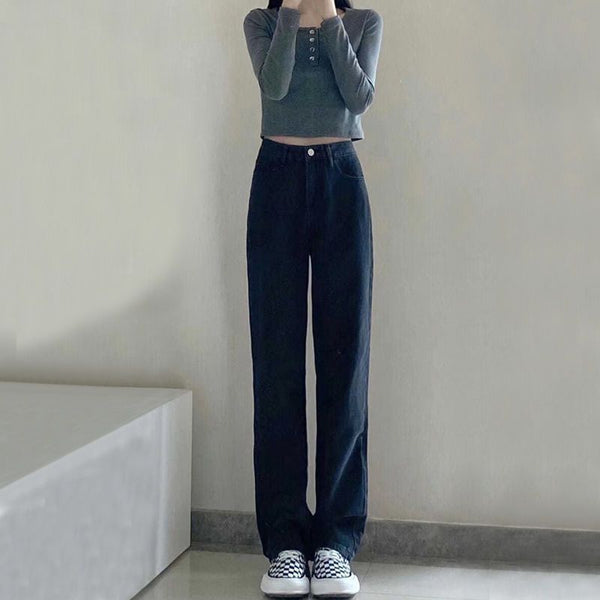 Pantalones Anchos Tipo Mop de Corte Relajado