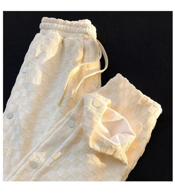 Pantalón Casual de Cuadros con Corte Recto