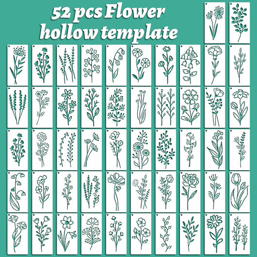 Plantilla de Pintura con Spray para Flores Silvestres - Image 15