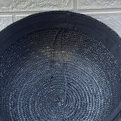 Sombrero de Paja Negro con Cadena de Perlas Artesanal - Image 17
