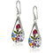 Aretes de Flores Secas de Rosa en Forma de Gota