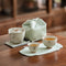 Juego de Té Portátil Bambú Pintado a Mano - Tetera y Taza Todo en Uno