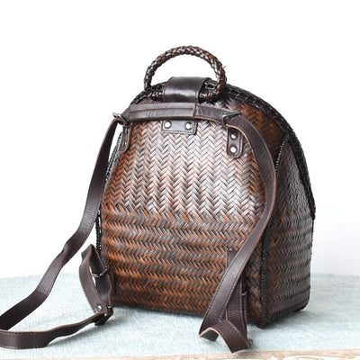 Mochila de Viaje Retro en Cuero Genuino - Gran Capacidad - Image 5