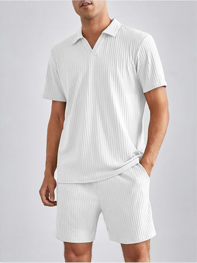Conjunto Casual de Polo y Shorts para Hombre - Image 6