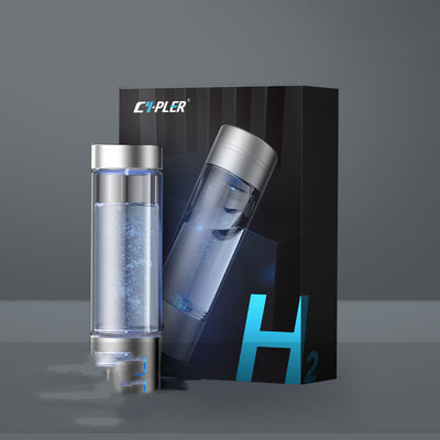 Vaso Inteligente Generador de Agua Hidrogenada en Botella de Vidrio