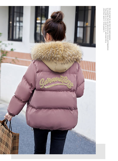 Abrigo de Plumón de Pato Blanco Suelto Estilo Coreano para Mujer - Image 17