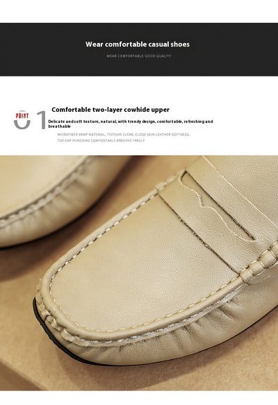 Zapatos Mocasín Beanie de Cuero Británico para Hombre - Image 12