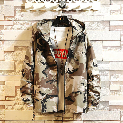 Chaqueta Hoodie Camuflada con Cierre para Hombre - Image 3