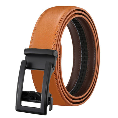Cinturón de Cuero para Hombre con Hebilla Automática - Doble Capa de Cuero Vacuno - Image 10