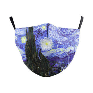 Children's face mask with 'The Great Wave off Kanagawa' print, featuring blue waves and Mount Fuji. - Image 7
