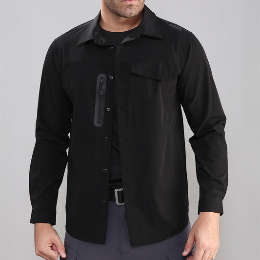Camisa Táctica Outdoor Secado Rápido con Stretch para Hombre