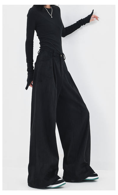 Pantalones Anchos Retro Vintage Marrón para Mujer - Estilo Casual Holgado - Image 28