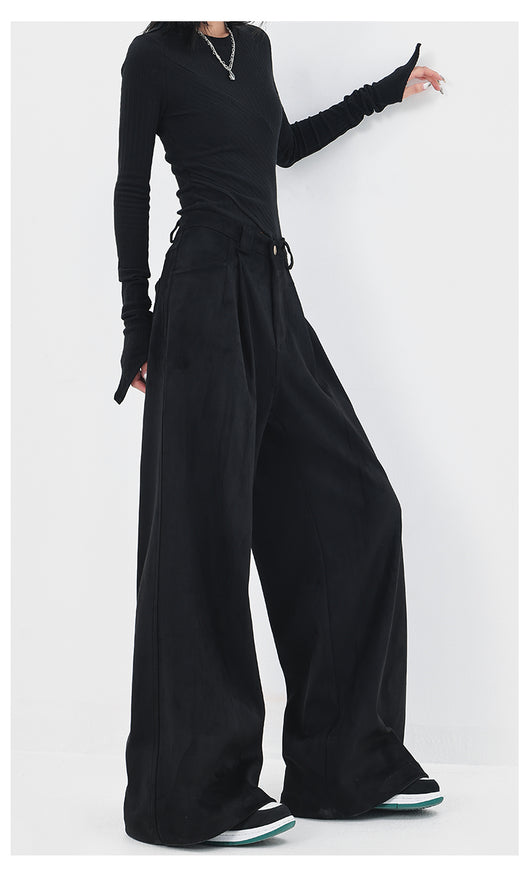 Pantalones Anchos Retro Vintage Marrón para Mujer - Estilo Casual Holgado - Image 28
