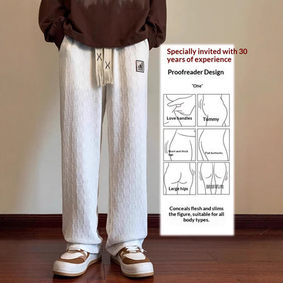 Pantalones Casuales Talla Grande con Patrón Cuadros para Hombre - Image 3