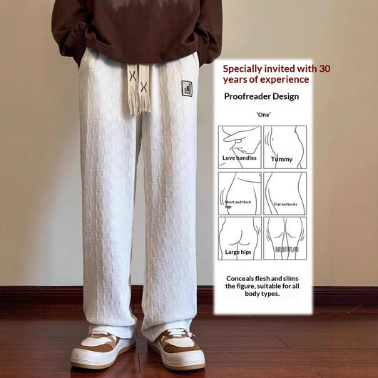 Pantalones Casuales Talla Grande con Patrón Cuadros para Hombre - Image 3