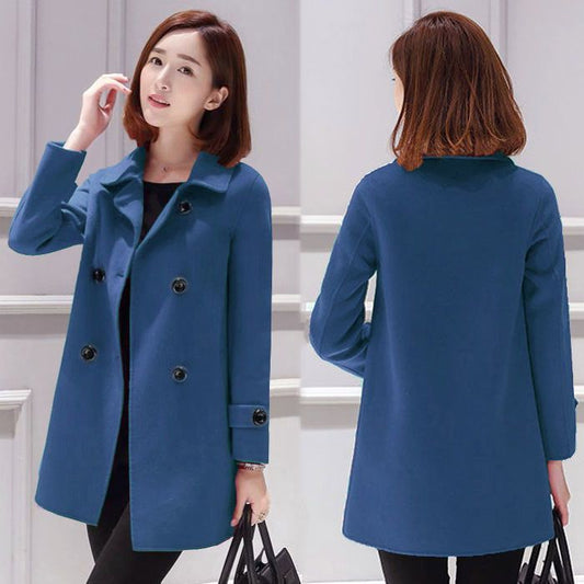 Abrigo de Lana Corte Coreano Slim Fit Elegante y Favorecedor para Mujer - Image 2