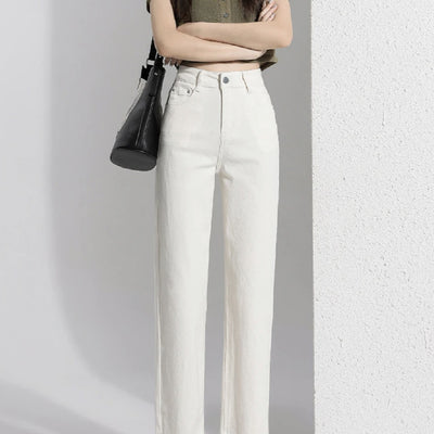 Pantalones Denim Crema Tobilleros para Mujer - Image 10
