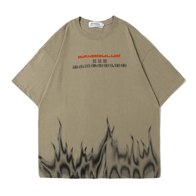 Camiseta Estampado Llamas para Hombre - Image 7