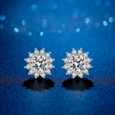 Aretes de Plata con Moissanita Girasol - Image 5