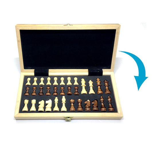 Juego de Ajedrez Plegable de Madera con Piezas Magnéticas - Image 7