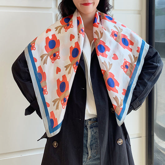 Pañuelos de Seda Estampados para Mujer - Hijab Versátil - Image 25