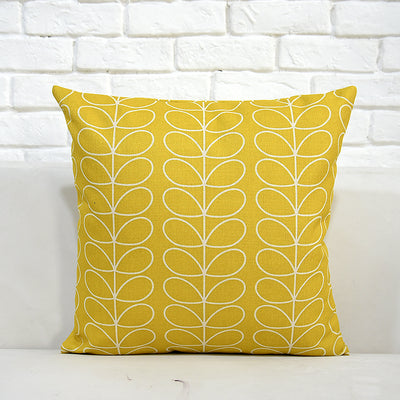 Almohada de Algodón y Lino con Diseño Floral y Pájaros - Image 3