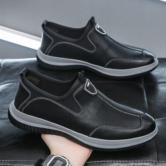 Zapatos de Cuero Suave Estilo Británico Transpirables para Hombre