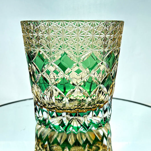 Vaso de Fluorita Verde Jianghu Corte Mejorado