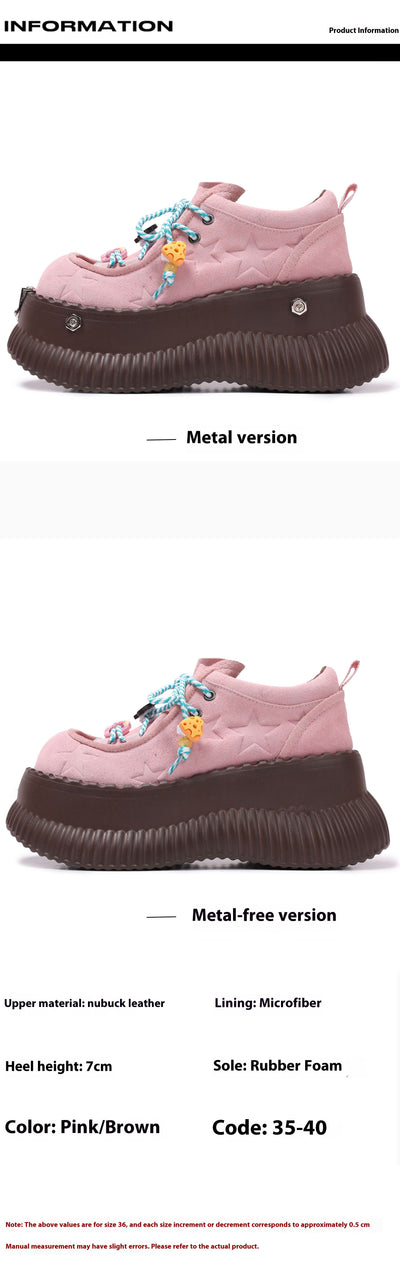 Zapatos Plataforma Dopamine Verano de Cuero con Cordones - Image 14