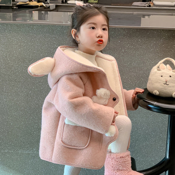 Abrigo de Invierno para Niña Estilo Western con Forro Polar y Lana