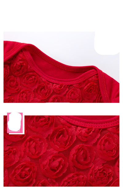 Vestido Romper de Manga Larga Rose Compuesto para Bebé - Image 14