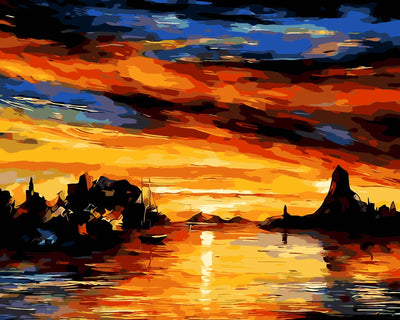 Kit de Pintura al Óleo Digital - Paisaje con Flores - Image 10