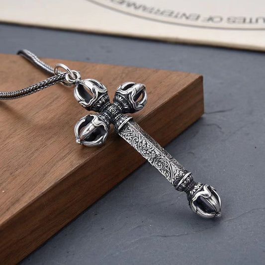 Collar Vintage de Plata Esterlina S925 para Hombre