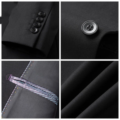 Traje Slim Fit Cuello Mao Juvenil Elegancia Moderna - Image 4