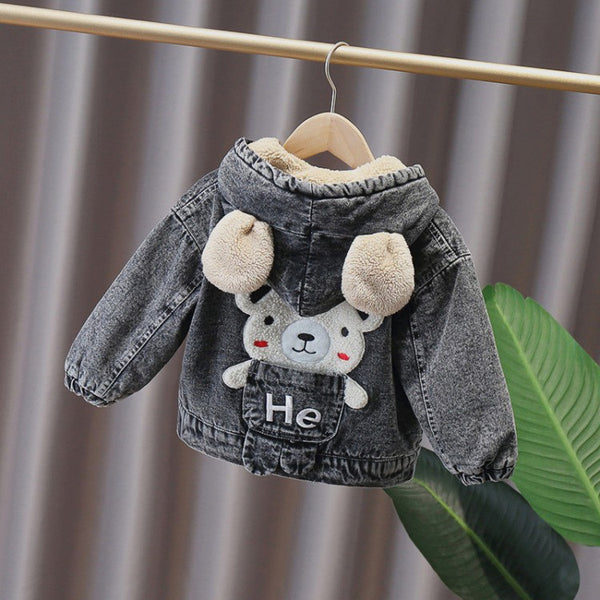 Chaqueta Denim Acolchada para Niños - Diseño Grueso y Cálido