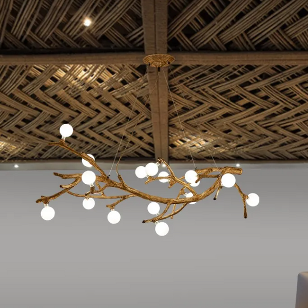 Lámpara Decorativa Rama Árbol Zen Estilo Wabi-sabi para Restaurantes