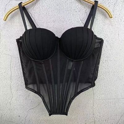 Corpiño de Encaje Mesh Estilo Francés - Diseño Trasero Plástico para Usar como Prenda - Image 2