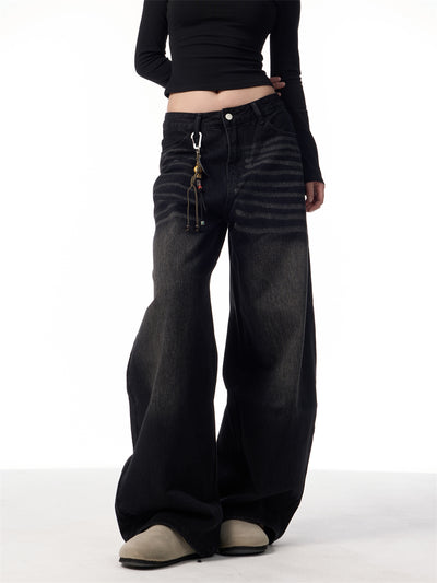 Pantalones Vaqueros Rectos Oversized Vintage Pierna Ancha - Image 22